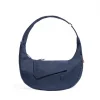 Front view of SYMA Fable Sling Bag Navy showing signature front flap. Everyday commuter sling bag