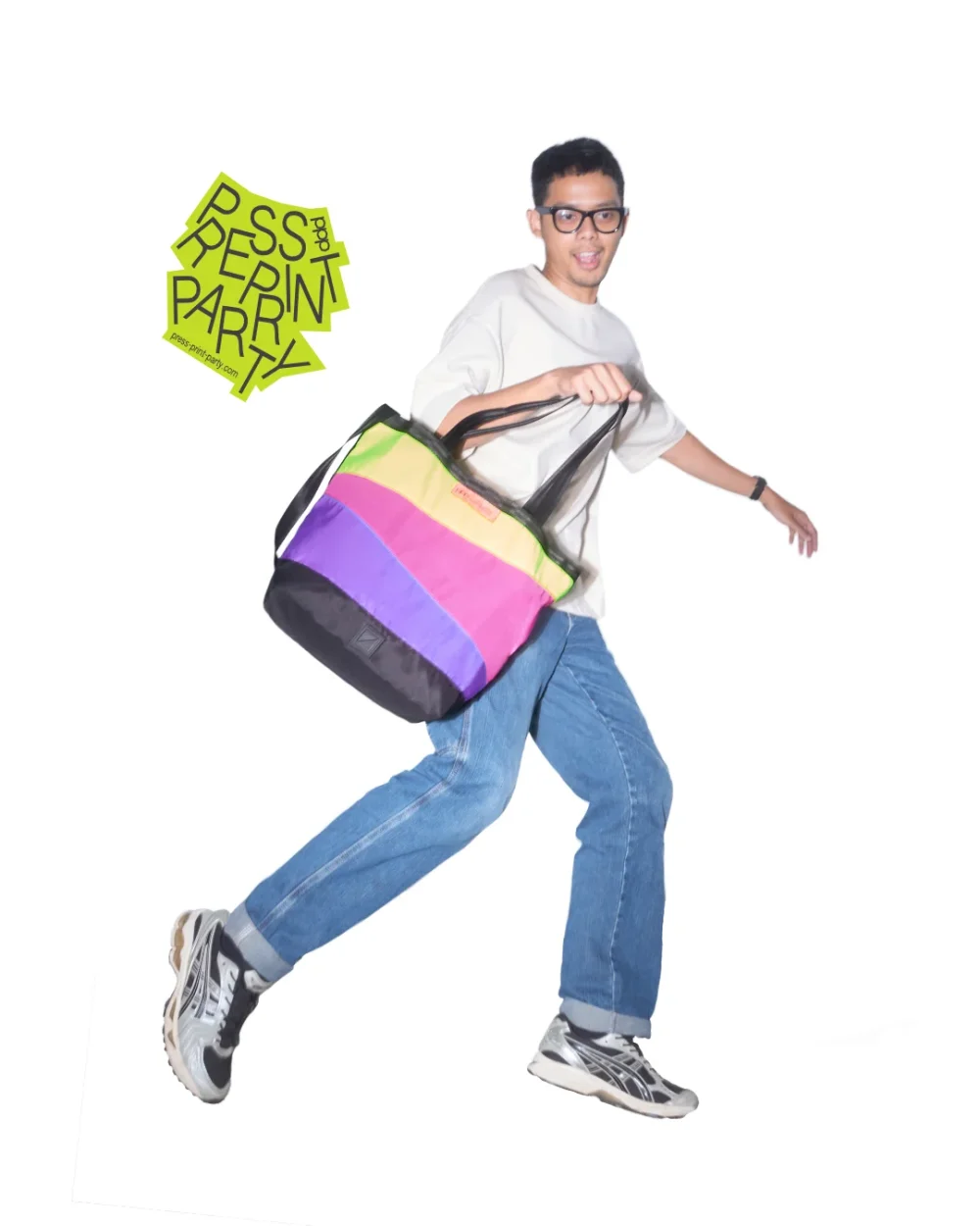 Alternative view of PPPeach Tote Bag Block Color