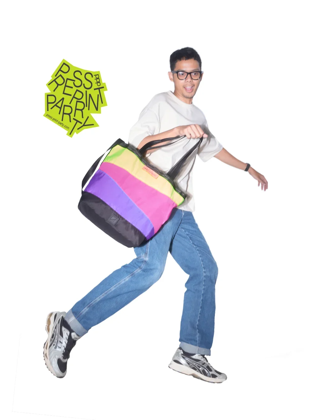 Alternative view of PPPeach Tote Bag Block Color